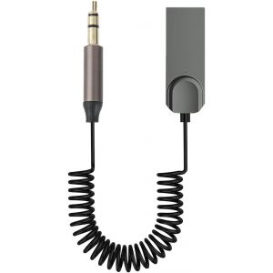 Récepteur Bluetooth 5.1 Pour Voiture Avec Prise Aux 3.5 Mm Jack, Microphone Intégré, Pour Musique Et Appels Mains Libres, Plug & Play Pour La Maison Et L'autoradio (1pièce) - Neuf