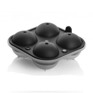 Bac À Glaçons En Silicone, Pochoir Pour Machine À Glaçons, Modèle De Boule De Glace Pour Whisky, Boule De Glace Ronde À 4 Cavités - Neuf