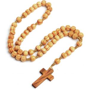 Kales-1 Article Chapelet Catholique Collier,Croix En Bois Collier,Chapelet Chretien,Chapelet Musulman,Chapelet Croix Catholique - Neuf