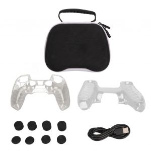 éTui De Transport Pour Manette De Jeu 11 En 1, Avec Coque De Protection, Manchon De Pouce, CâBle De DonnéEs Pour Manette Ps5 - Neuf