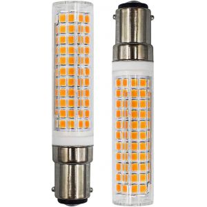 Lot De 2 Ampoules Led B15d 7w 100w Équivalent Halogène Sbc Petites Ampoules Led À Baïonnette À Intensité Variable 230v Blanc Chaud 3000k Pour Lampe Sur Sol - Neuf