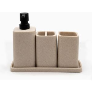 ZCCZ Ensemble d'accessoires de Salle de Bain Noir, Complet avec Support de Brosse &agrave; Dents, Plateau et Gobelet pour Salle de Bain, &Eacute;l&eacute;gant et Fonctionnel pour Ajouter du Style &agrave; Votre Espace - Neuf