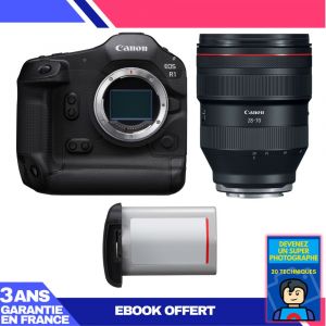 Boitier Canon EOS R1 + RF 28-70mm f/2 L USM + Canon LP-E19 + Ebook 'Devenez Un Super Photographe - Neuf