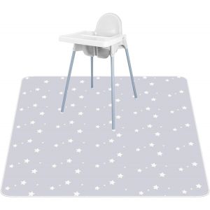 Tapis Chaise Haute,B&eacute;b&eacute; Chaise Haute Tapis B&eacute;b&eacute; Tapis Splat 52 Inch,B&eacute;b&eacute; Splash Tapis Anti-&Eacute;claboussures Chaise Haute, B&acirc;che Grande De Protection De Peinture,Tapis De Protection De Sol - Neuf
