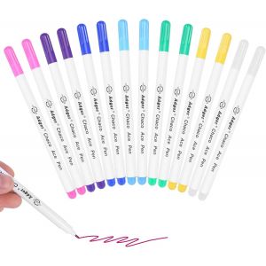 14 Crayon A Tissus Pour Feutre Textile De Marquage, Feutre Couture Effacable, Stylo Soluble Dans L'eau Stylo Marquage Pour Feutre Pour Tissu De Tra&ccedil;age, 7 Colors - Neuf