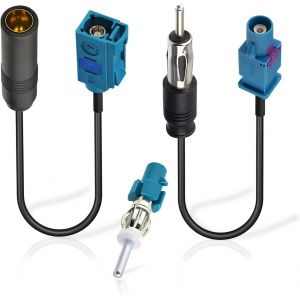 Adaptateur Antenne Autoradio Connecteur Radio Voiture Universel C&acirc;ble Rallonge de M&acirc;le Fakra Z &agrave; Prise DIN & Femelle Fakra &agrave; Fiche DIN & Adaptateur pour Antenne Dab FM AM St&eacute;r&eacute;o Radio HD Audio - Neuf