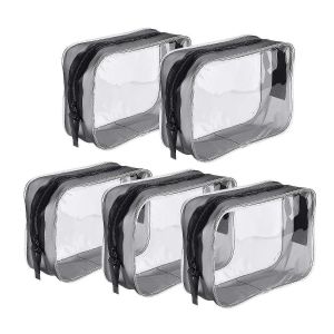 Clear Portable Trousse de maquillage cosm&eacute;tique Trousse de transport de toilette pour les vacances - Neuf