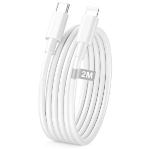 KALANKA-Cable USB C vers Lightning 2M, [Certifi&eacute; MFi] Cable iPhone 2M C&acirc;ble Lightning Cable iPhone Charge Rapide Fil Chargeur iphone Cordon pour iPhone 14 13 12 Mini 11 Pro Max X XS XR 8 Plus SE, iPa - Neuf