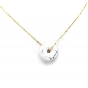 Kal-Pendentif Pierre Naturelle | Donut Pi Chinois| Double Pointes Concentrateur D'énergie - Neuf