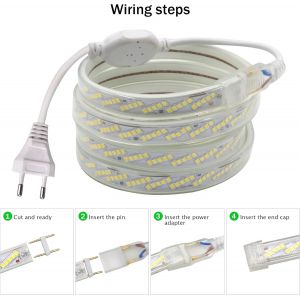 Led Strip Light 1 M,Led Strip Light,320 Leds/M,Bright Led Strip Light 220 V Ac 2835 Ip68 Waterproof 900lm,Led Strip Light Bright Headband,Led Kitchen Cable,Led Lights.[S42] - Neuf