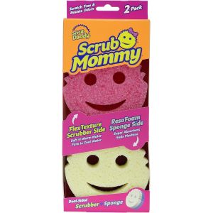 Mommy Rose Éponge Vaisselle Lavable Anti Scratch Double Face,Cuisine Et Salle De Bain,Anti-Rayures,Antibactérienne Et ,Grattante Flextexture,Lot De 2 - Neuf