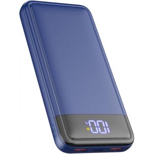 Batterie Externe 13800mah,Slimmest 22.5w Power Bank,Batterie Portable Usb C (Entrée/Sortie) Pd3.0 Qc4.0 Charge Rapide Chargeur Portable Avec Affichage Lcd Compatible Iphone Samsung Etc.(Bleu) - Neuf