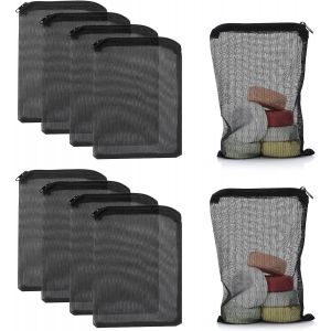Lot De 10 Sacs Filtrants Pour Aquarium Avec Fermeture Éclair En Maille Fine À Haut Débit-Sacs S Pour Charbon Actif,Biosphères (10 Pièces,Noir) - Neuf