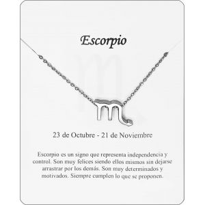 Kal-Collier Signe Du Zodiaque En Acier Inoxydable Belle Carte Signification Signe Du Zodiaque Pendentif Horoscope Pour Femme Ou Homme Cadeau Anniversaire - Neuf
