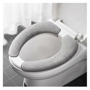Universel Wc Coussin De Si&egrave;ge, Adh&eacute;sive, Chaud, R&eacute;utilisable, Lavable (Rose)(Gris) - Neuf