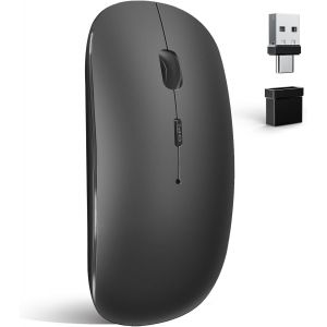 Souris sans fil 2,4 GHz pour ordinateur portable, noire - Neuf