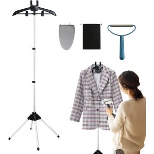 MEVRONISSHOP-Support De Cuiseur Vapeur Pour V&ecirc;tements, 4PCS Cintre Pour Cuiseur Vapeur R&eacute;glable Avec Gant De Repassage Support De S&eacute;chage Pliable Pour Accessoires De Cuiseur Vapeur - 84-160cm - Neuf