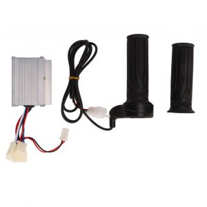 Poignee D'accelerateur Avec Coque En Alliage D'aluminium Et Poignee En Caoutchouc Brosse Pour Scooter 12 V 250 W - Neuf