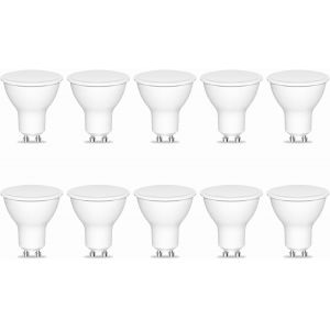 Ampoule Led Gu10 Blanc Froid 6000k,7w Équivalent À 50w Halogène,600lm Ac 220-240v Ampoule Spot Led Gu10,120° Larges Faisceaux,Non Dimmable,Lot De 10 - Neuf