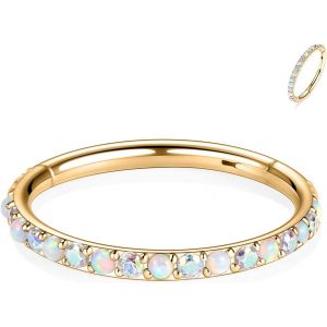 Kal-Piercings En Acier Chirurgical 316l Et Oxyde De Zirconium Pour Oreille Et Nez - Calibres 20, 18, 16, 14 - Anneaux Pour Homme Et Femme - Neuf