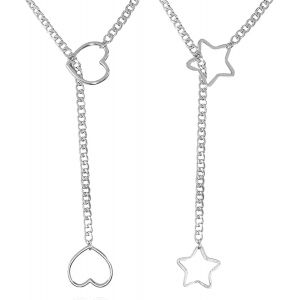 Collier D'amiti&eacute; Pour 2 Chaine Homme Collier Homme Pendentif Couple Chaine Acier Inoxydable Choker R&eacute;glable O-Ring Accessoire,Pour Cadeaux De Saint Valentin Hommes Et Femmes - Neuf