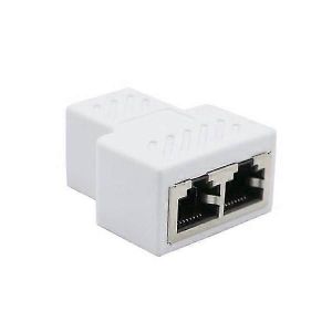 Connecteur RJ45 8P8C Cat6 vers adaptateur de cordon de raccordement r&eacute;seau Ethernet double r&eacute;partiteur RJ45 - Neuf
