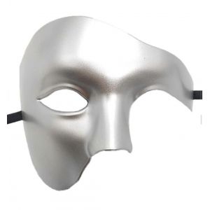 Le Fant&ocirc;me De L'op&eacute;ra Demi-Masque V&eacute;nitien Mascarade Parties, R&eacute;glable, Design &Eacute;l&eacute;gant, De Couleur Blanc Et Noir - Neuf