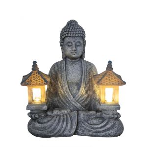 Lampes Decoratives D'exterieur En Forme De Figurine De Bouddha, Statues Elegantes A Lumiere Solaire, Cadeau Pour Maman - Neuf