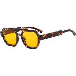Lunettes De Soleil Homme Femme Double Pont Retro Lunettes De Soleil Pilote Années 70 Protection Uv400 - Neuf