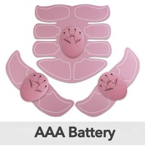 Ems Stimulateur Musculaire Formateur Intelligent Fitness Entraînement Abdominal Électrique Corps Perte De Poids Dispositif Minceur Couleur Rose - Type Battery Pink-3in1 - Neuf