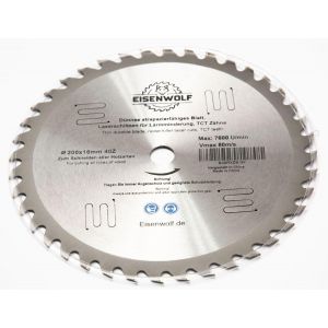 Lame de scie circulaire de qualité supérieure - 200 x 16 mm - Pour bois - Avec 40 dents TCT inclinées et découpes laser pour réduire le bruit - Neuf