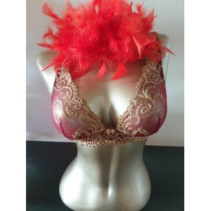 Soutien-Gorge Sans Armatures Bordeaux Ambra Collection Opulence 90b - Neuf