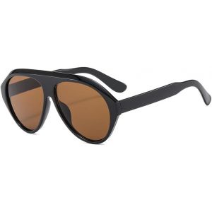 Lunettes De Soleil Femmes Hommes Retro Lunettes De Soleil Grande Pilote Flat Top Neutre Protection Uv400 - Neuf