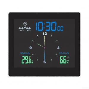 Horloge murale electronique avec ventouse (noire) - Neuf