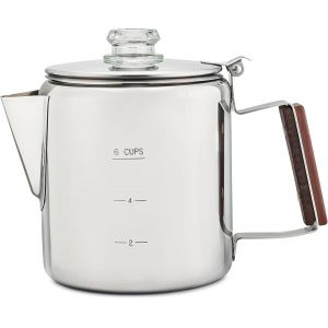 Cafeti&egrave;re De Camping Bozeman &iquest; Percolateur &Agrave; Caf&eacute; &iquest; Cafeti&egrave;re Percolateur Pour Feu De Camp Ou Pr&eacute;paration De Caf&eacute; Sur Cuisini&egrave;re (6 Tasses) - Neuf