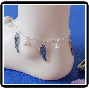 Kal-Perles Ange Wings Bracelet Chaîne De Pied Boho Faux Perles Chaîne De Pied Perles Été Plage Chaîne De Pied Femme Bijoux - Neuf