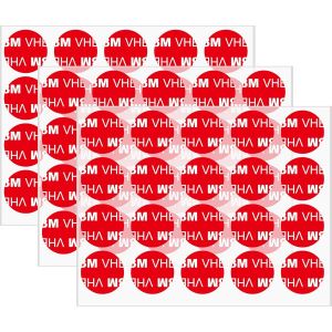 3M VHB Lot de 60 pastilles adhésives double face résistantes et transparentes étanches sans traces 20 mm de diamètre pour décoration de bureau à domicile - Neuf
