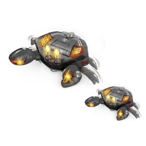 Crabe &eacute;lectrique rampant avec musique et lumi&egrave;res pour enfants - Jouet interactif - Gris - Neuf