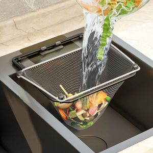 Passoire d'&eacute;vier avec sacs filtrants et support - Neuf