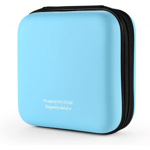 Range Cd, Bo&icirc;tier De Dvd Blue-Ray Eva De 48 Capacit&eacute;s Organisateur De Stockage De Disque Dur De Protection Pour Les Voyages En Voiture (48 Capacit&eacute;s, Bleu Ciel48) - Neuf