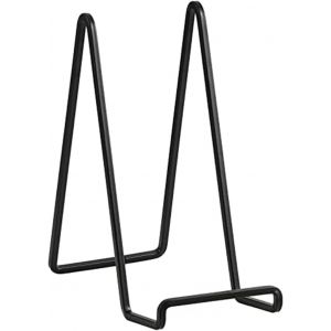 Chevalet Support Presentoir Porte Assiette-Noir Metal Support Assiette Decorative-Support Cadre Photo de Table-Présentoir de Fer pour Plaque|Livre Cuisine|Carte Postale|CD|Art-20,5 cm.[T17] - Neuf
