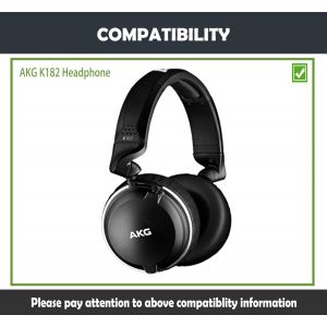 KAL-Coussinets De Rechange Compatibles Avec Le Casque Akg K182/K182, Avec Coussinets En Cuir Protéiné Doux Et En Mousse À Mémoire De Forme. - Neuf