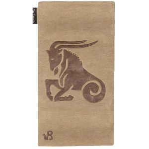 Tapis Chambre 70x130 Fait Main En Laine Beige Rectangle Motif Animaux Capricorn - Neuf