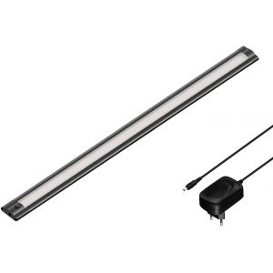 Eryi-Luminaire D'agencement Led Siris Noir Mat Avec Bloc D'alimentation, Plat, 50cm, 655lm, Blanc - Neuf