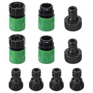 Raccords rapides pour tuyaux d'arrosage de jardin, connecteurs en plastique, mâle et femelle, 3/4 po, 10 broches - Neuf