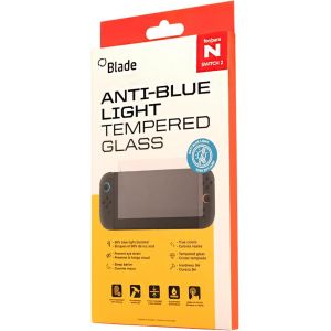 Eryi-Protecteur D'écran Switch 2, Verre Trempé Avec Filtre Anti-Lumière Bleue, Dureté 9h, Anti-Rayures, Anti-Traces De Doigts, Kit De Nettoyage, Installation Facile, 0,3 Mm - Neuf
