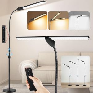 Lampadaire Led Dimmable, Lampe De Lecture À Température De 4 Couleurs, Télécommande Et Contrôle Tactile, Minuterie 1h Pour Salon Chambre Bureau, Noir - Neuf