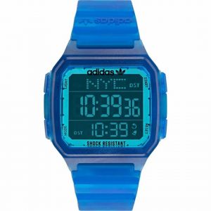 Montre Homme Adidas Aost22047 Quartz Bleu Silicone &Eacute;tanche 5 Atm - Neuf
