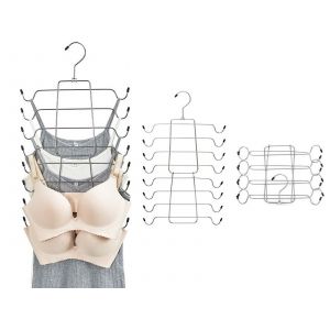 Cintre pliable &agrave; 8 niveaux pour d&eacute;bardeurs et soutiens-gorge - Neuf