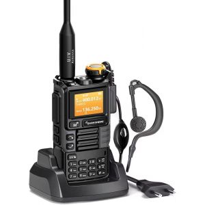 UVK5(99) AM/FM/DTMF Walkie-Talkie 200CH 20-1000MHZ Walkie-Talkie NOAA Weather Forecast with Flash Copy Frequency Tpye-C LCD Display for Hiking Camping Travel Two-Way Radio&iquest; (Grey) - Neuf